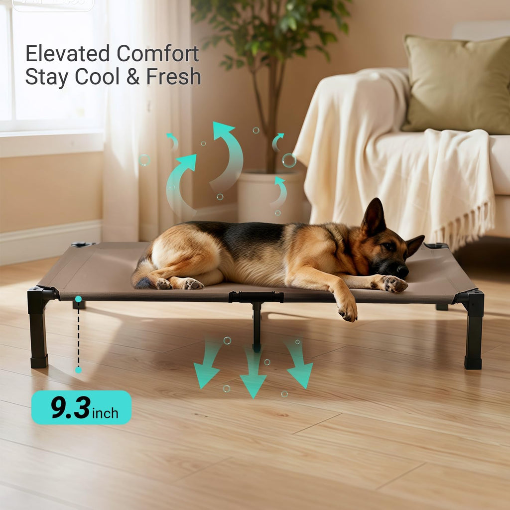 Elevated Outdoor Dog Bed, Raised Dog Bed with Steel Framed