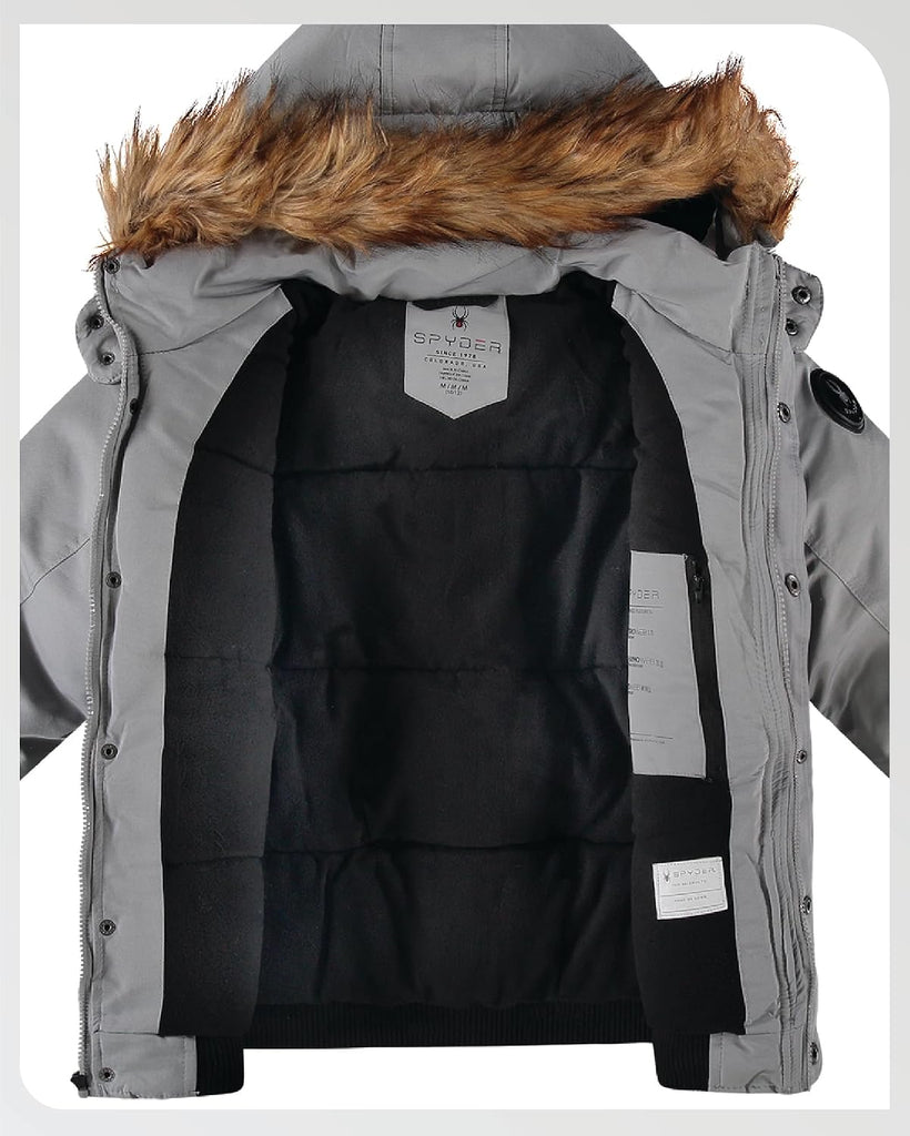 Boys Winter Coat - Heavyweight Insulated Water Resistant Ski Parka