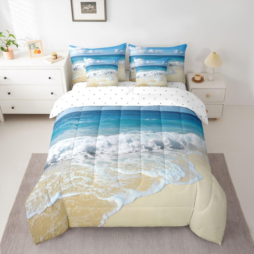 Ocean Wave 7 Pcs Bedding Set Sea Themed