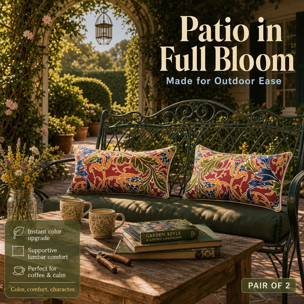 Outdoor Throw Pillows 12x20 Outdoor Pillows Cover with Insert