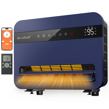 Wall-Heater-for-Indoor-Use, 1500W Electric-Space-Heater, 120°Vertical Oscillation,Works with Alexa, Adjustable