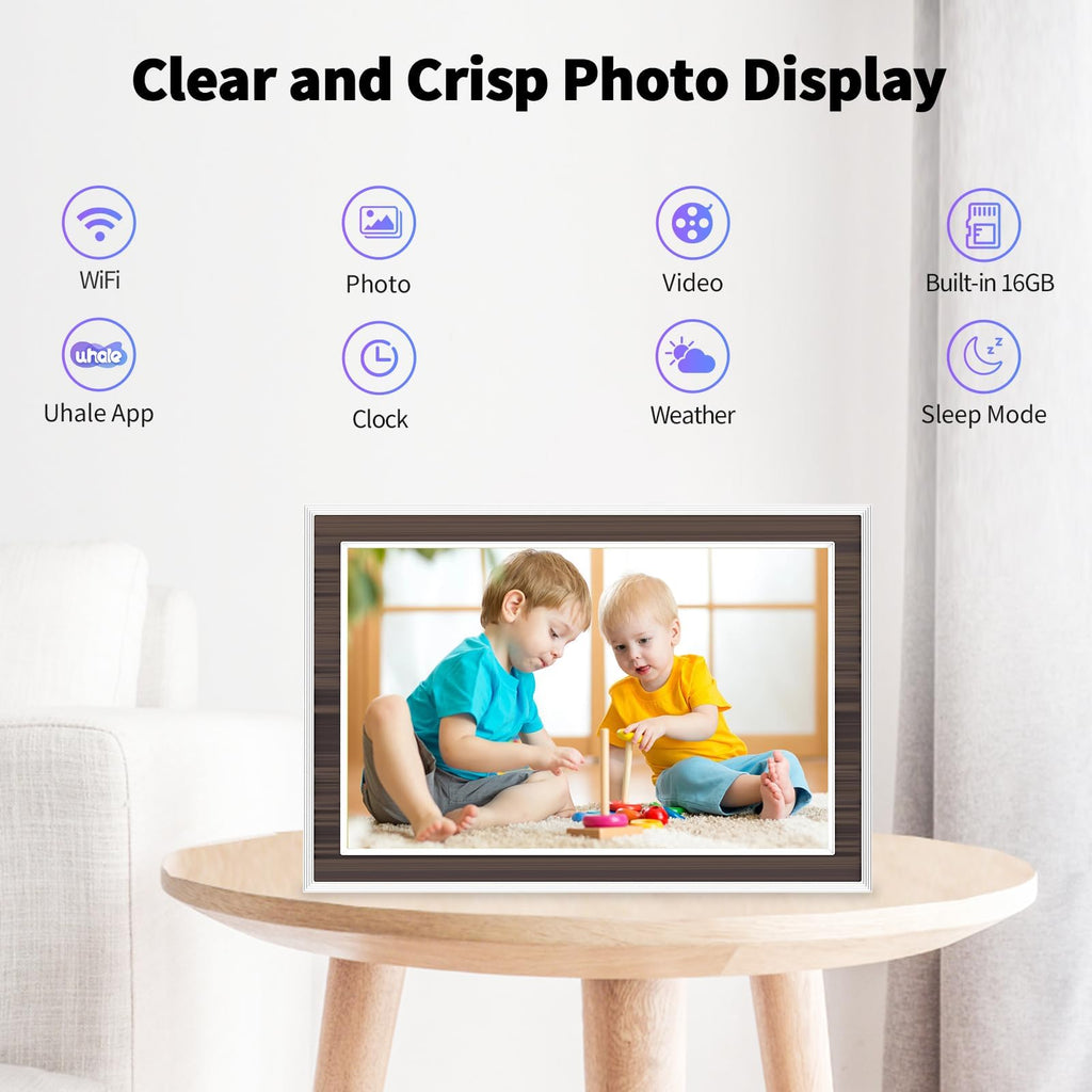Digital Picture Frame 10.1 Inch, WiFi Digital Photo Frame with 16GB Storage, IPS HD Touchscreen, Instant Photo &