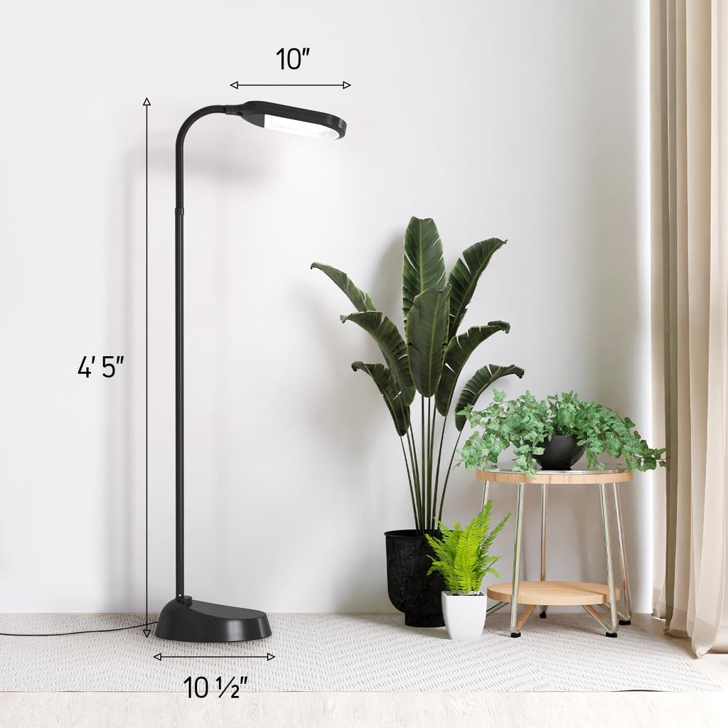 Natural Daylight Floor Lamp with Adjustable Gooseneck