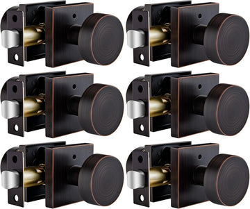 Oil Rubbed Bronze Door Knobs Interior Privacy Door Knobs 6 Pack