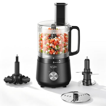 4-Cup Mini Food Processor, Chop, Whip, Slice & Shred