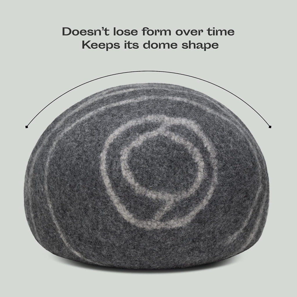 Cat Cave - Merino Wool Bed for Indoor Cats (Dark Gray, Large)