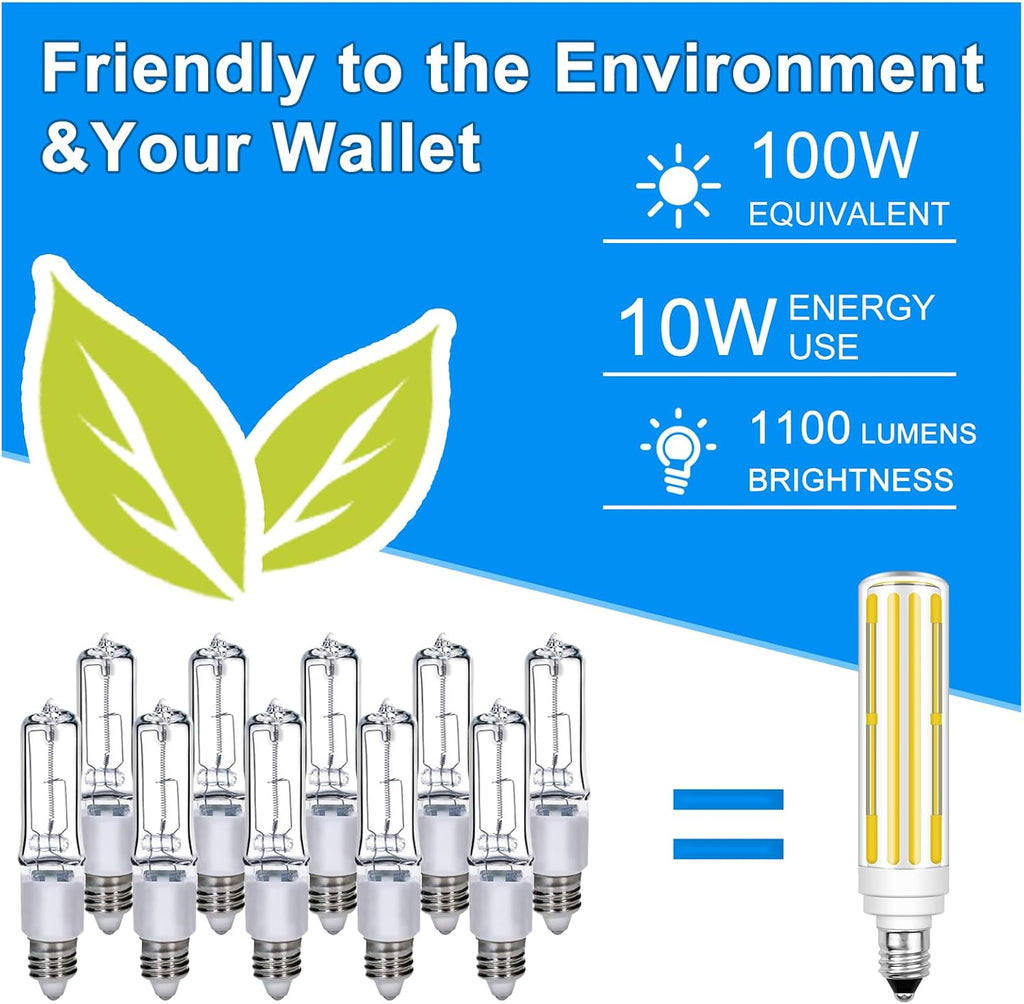 E11 LED Bulb 10W 4000K Dimmable 100W Halogen Equivalent