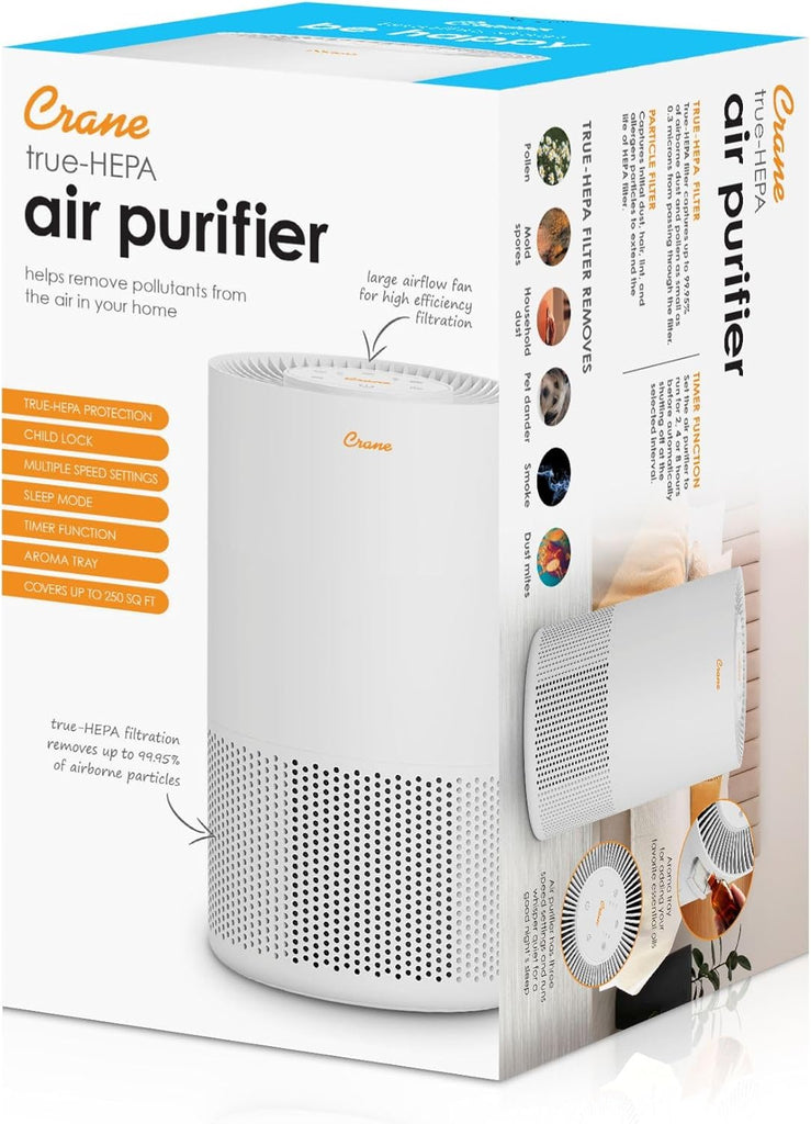 True HEPA Air Purifiers for Home, Up To 250 Sq Ft, Air Purifiers For Bedroom, and Office, Removes Du