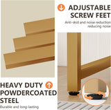 Computer Desk,Home Office Desk, Modern Simple Style Study Writing (Gold, 55 Inch)