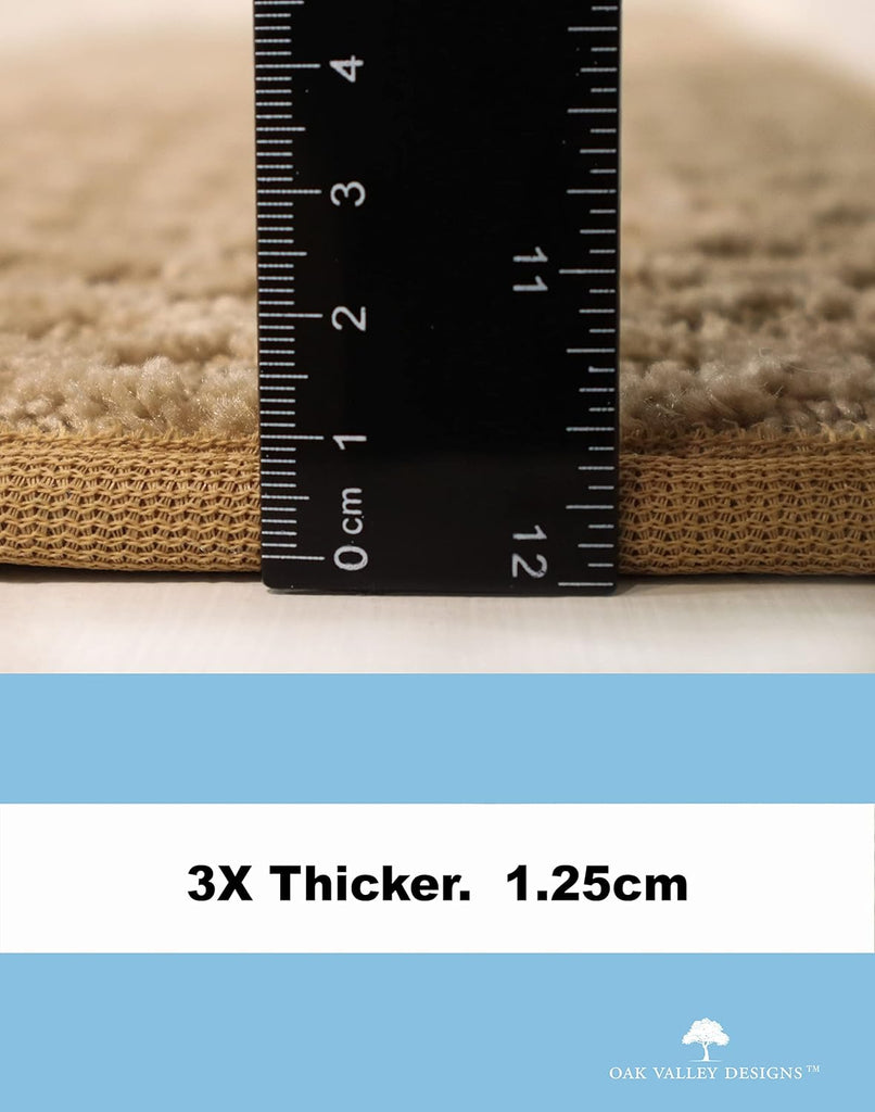 TM Rounded Bullnose Carpet Stair Treads, Anti Slip Indoor Stair Mats for Wooden Stairs - Style: Bayside Charm, Wood