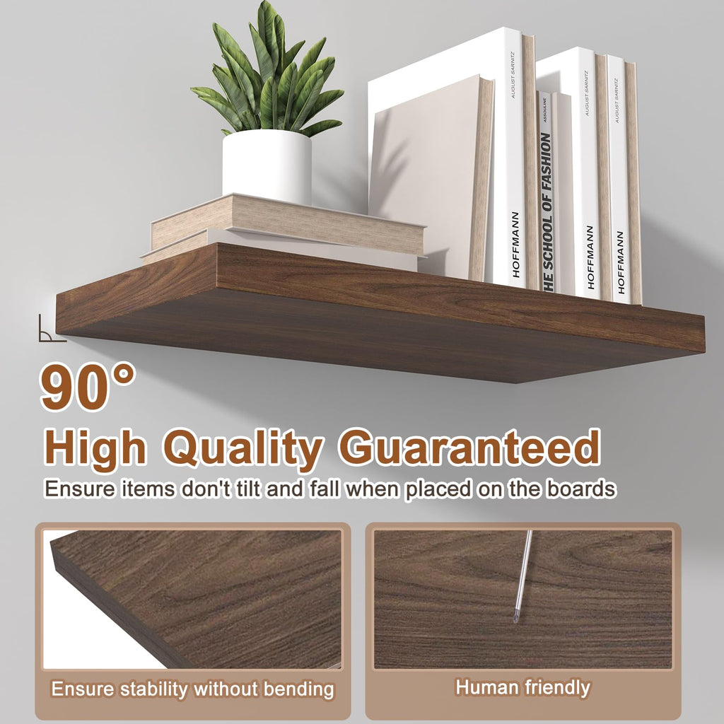 Large Floating Shelves for Wall 1 Pack Deep Floating Shelves No Drilling Accessories Included Deep Wall Shelves