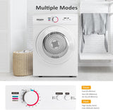 1.8 Cu.Ft Portable Clothes Dryer, Front Load Dryer Machine, Compact Laundry Dryer with Stainless Steel Tub for