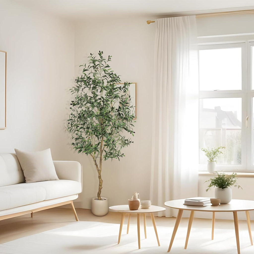 7ft Olive Trees Artificial Indoor with Planter Decor