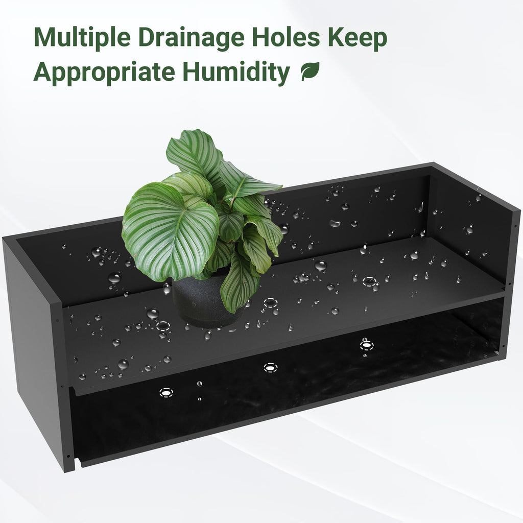 Metal Planter Box 46" x 16" x 16", Tall Rectangle Planter Box