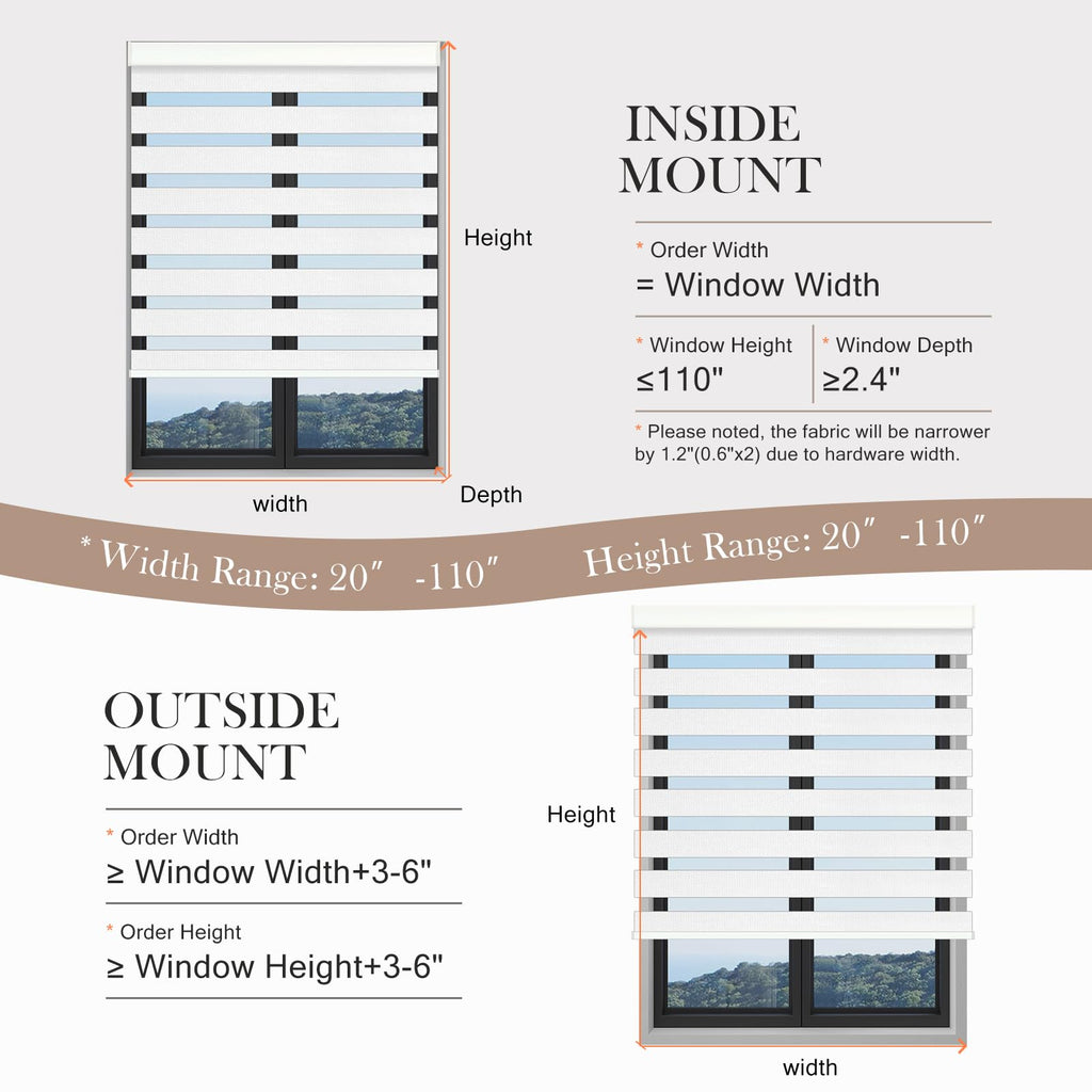 Motorized Zebra Blinds, Automatic Shades for Indoor Windows Work with HomeKit, Alexa, Google Home, Customized