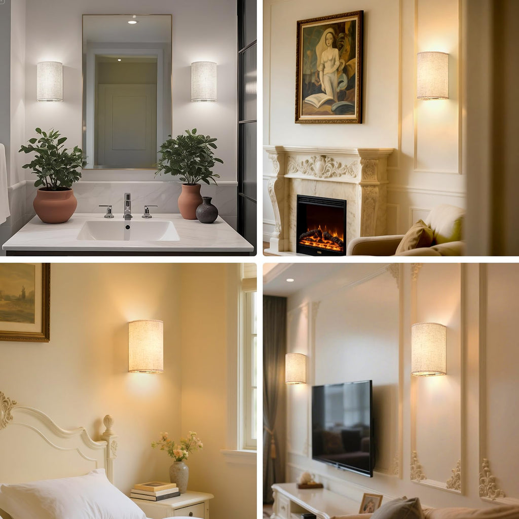Battery Operated Wall Sconce Wireless Wall Sconces Set of Two
