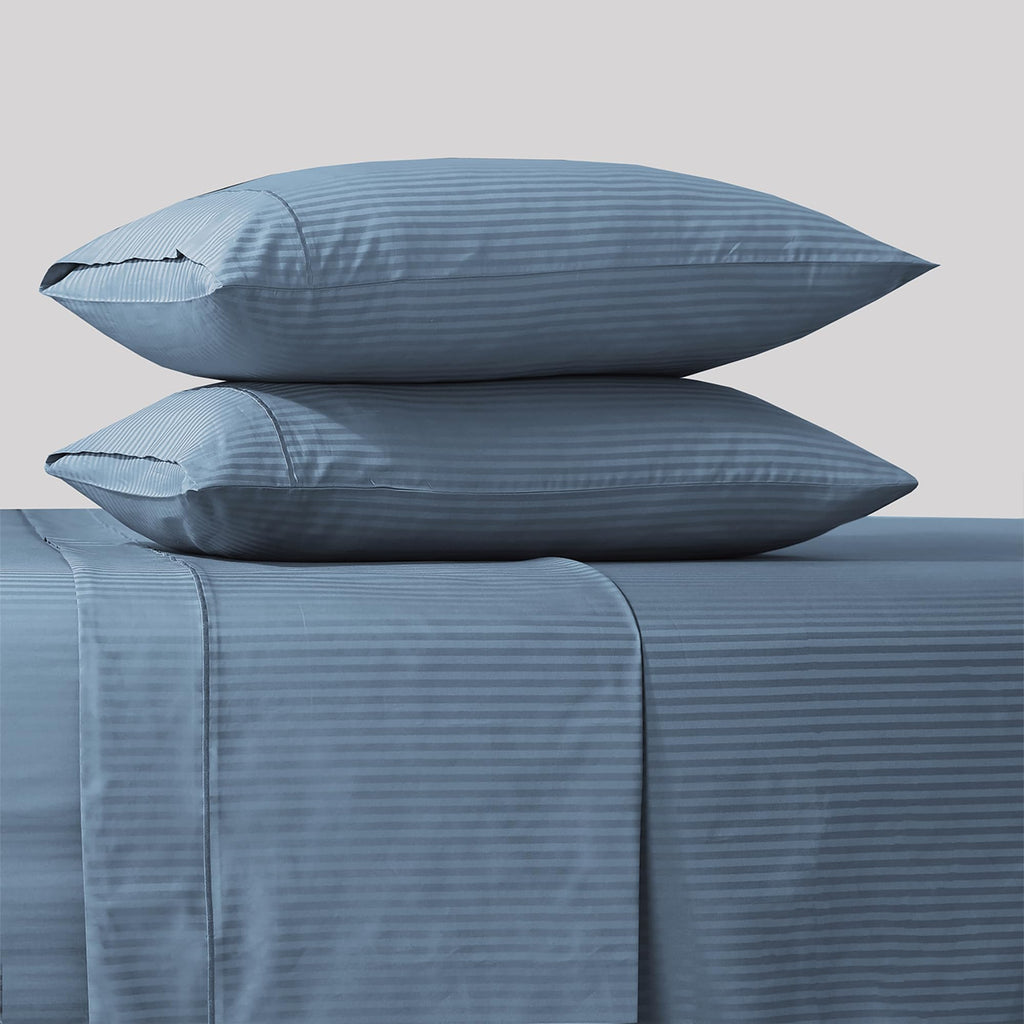 & Stitch 100% Cotton Sateen 500 TC Bed Sheet Set