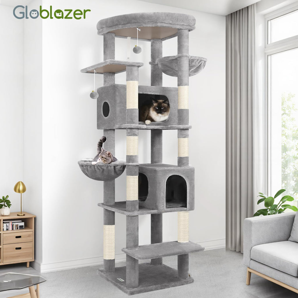 74in Heavy Duty Cat Tree Tower for Indoor Cats Large Adult