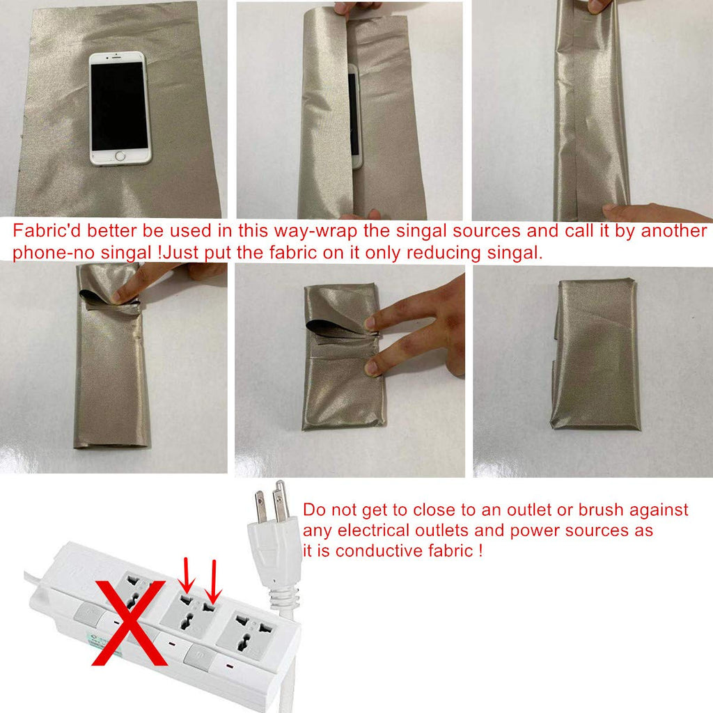 Soft Metallic Copper Fabric Preventing from RFID and Reducing EMF Identity Theft Blocker for Your Wallet Phone or