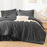 Queen Comforter Set - 7 Pieces Bed in a Bag Queen, Luxury Comforter Set with Sheets for All Season