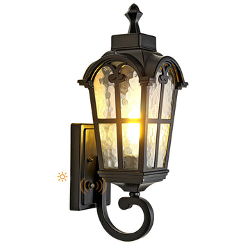 Dawn to Dusk Sensor Outdoor Wall Light Fixtures Waterproof Porch Lights Anti-Rust Matte Black Sconce Lights Outdoor