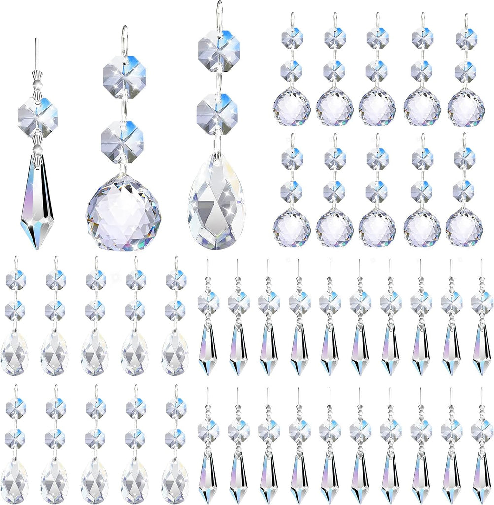 44 Pack Chandelier Crystals Replacement, 20 mm