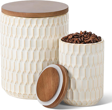 Ceramic Canister Set, Flour Sugar Storage Containers