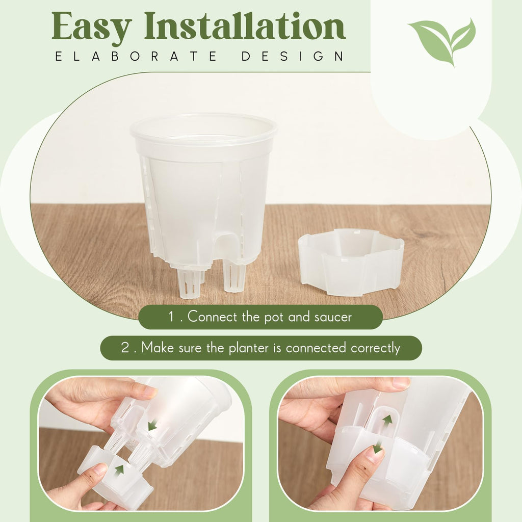 Self Watering Planter, 4.72'', Clear, 9 Pcs