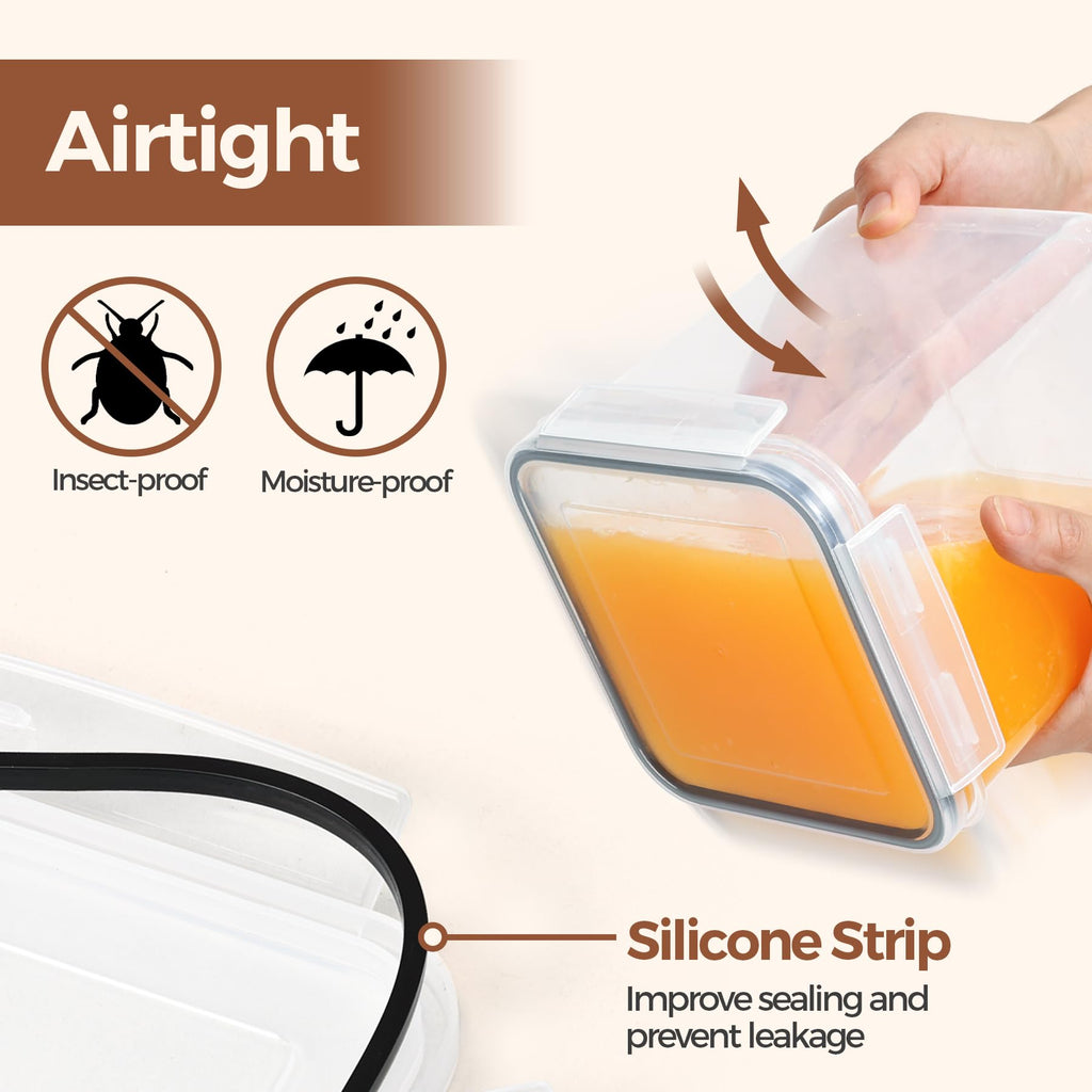 Airtight Brown Sugar Containers with Terra Cotta Saver 2.6Qt 2Pack