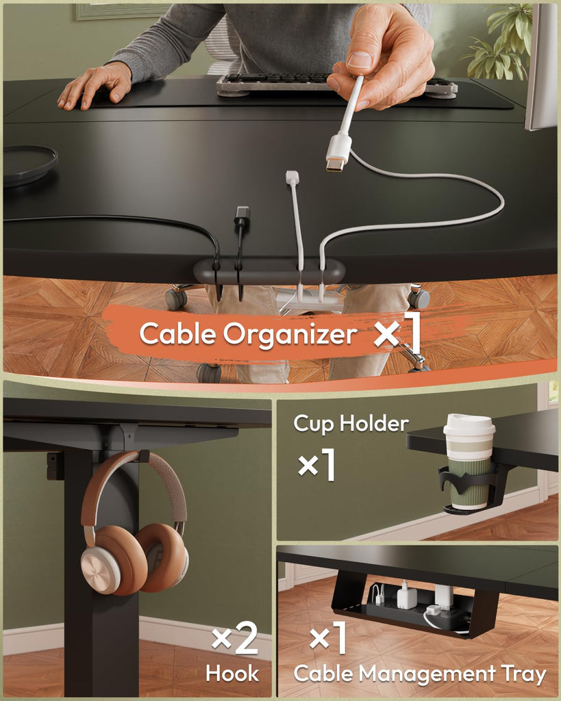 79x32'' Large Height Adjustable Ergonomic Electric Standing Desk
