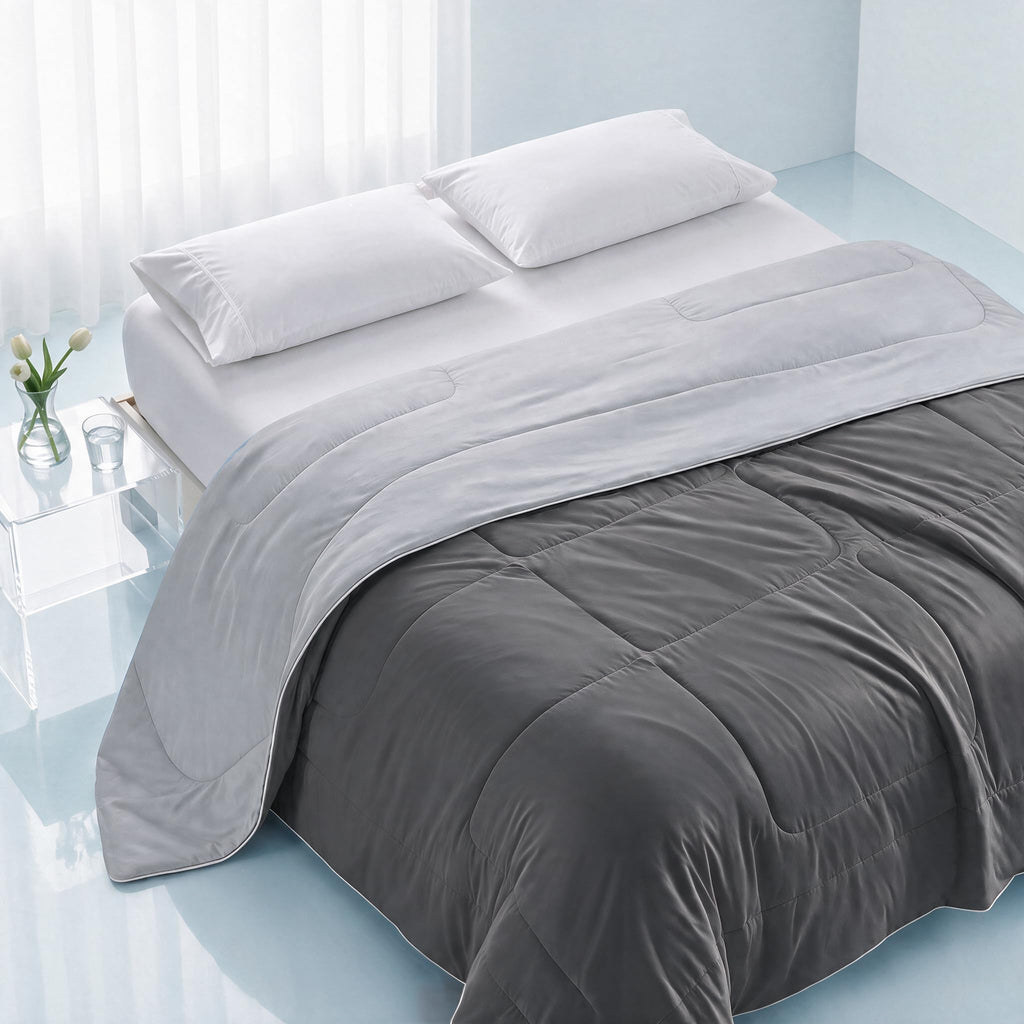 Breathable Cooling Comforter King, Grey, 106x90