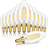 Dimmable E12 Candelabra LED Light Bulbs 60 Watt Equivalent, 6W 630LM Chandelier Light Bulb 2700K Soft Warm White