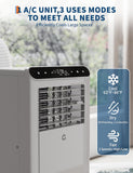 Portable Air Conditioners, 8,000 BTU for Rooms up to 350 Sq.Ft., Smart Compact AC Unit with Cooling, Dehumidifier