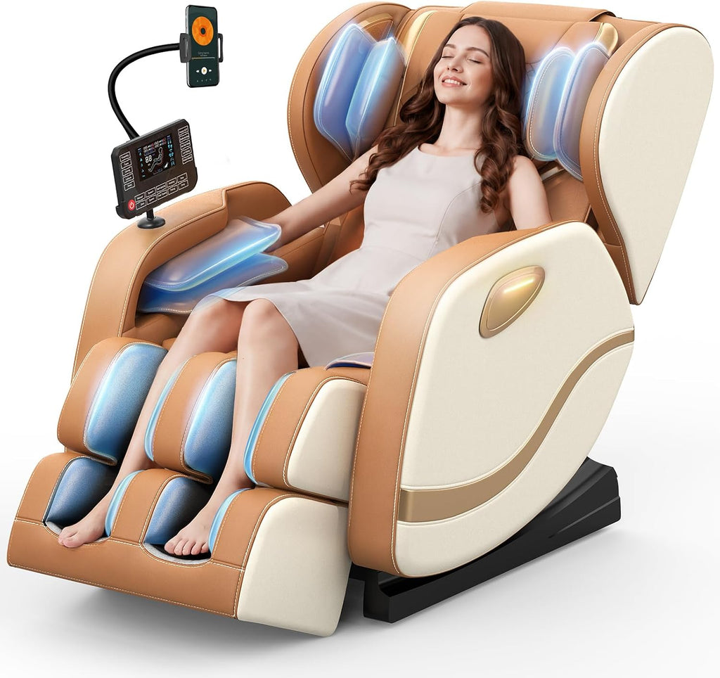 2026 SL Track Massage Chair Full Body, Zero Gravity Recliner | 12 Fix Rollers, 8 Airbags, 15 Auto Programs, Foot