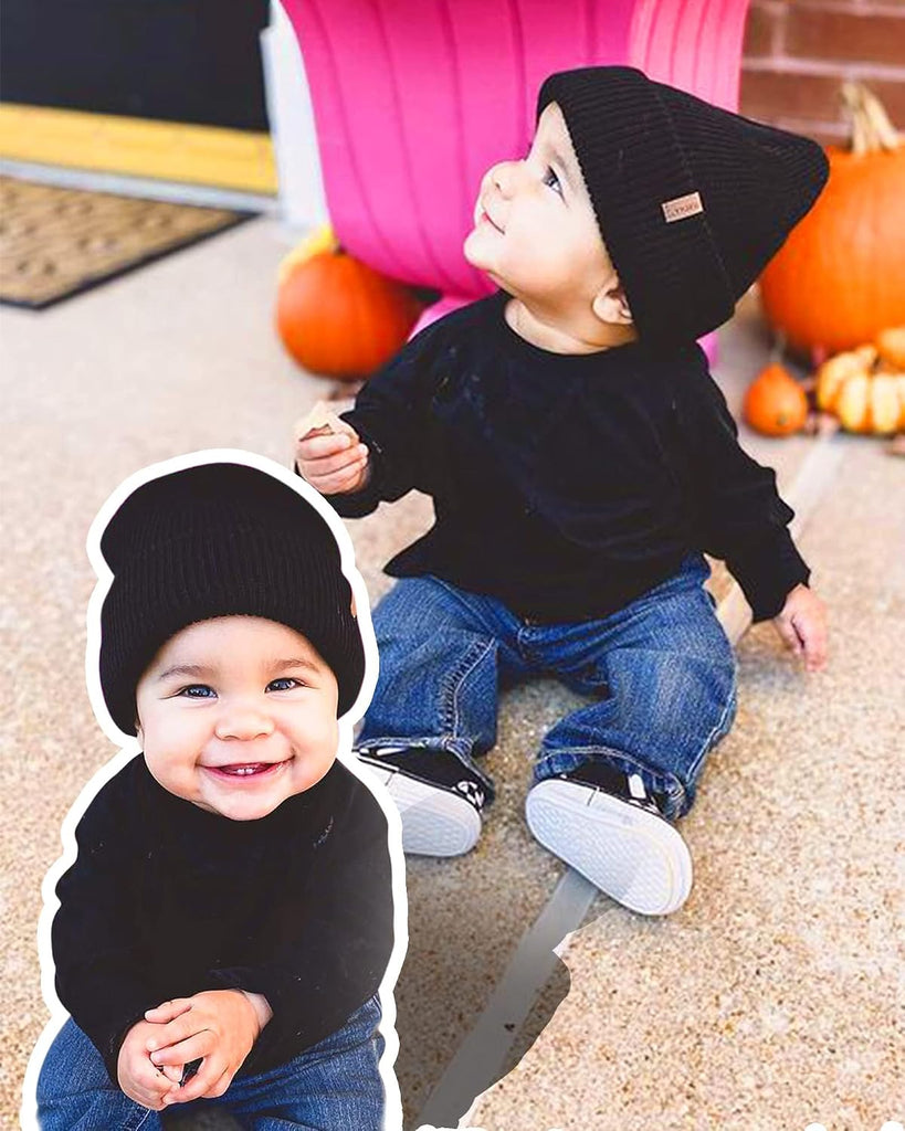 Toddler Baby Boys Girls Beanies Kids Winter Hats Children Knit Caps