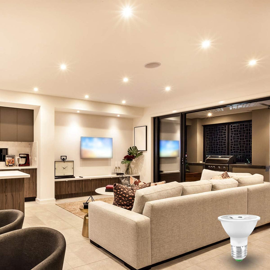 Par16 LED Light Bulbs 40 Watt Equivalent Color Changing E26 Screw Beam Angel 45°, 12 Colors Dimmable Warm White 2700K
