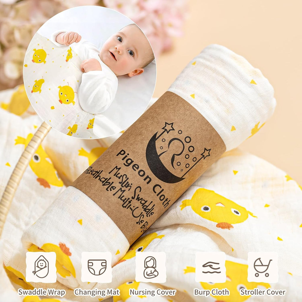 9pcs Newborn Baby Gift Baskets for Boys Girls Baby Shower, 2 Rattle/Seat Hang Toy/Blanket/Bodysuit/Bib/ 3D Socks/Wood
