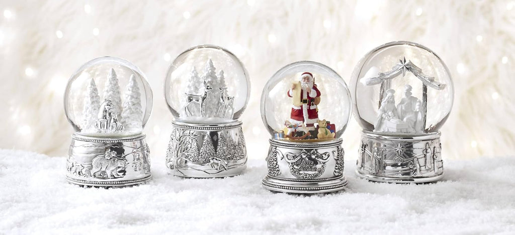 Winter Traditions Christmas Santa Musical Snow Globe