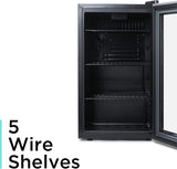 2.4 Cu. Ft. Beverage Cooler, Beverage Fridge with Double Pane Glass Door
