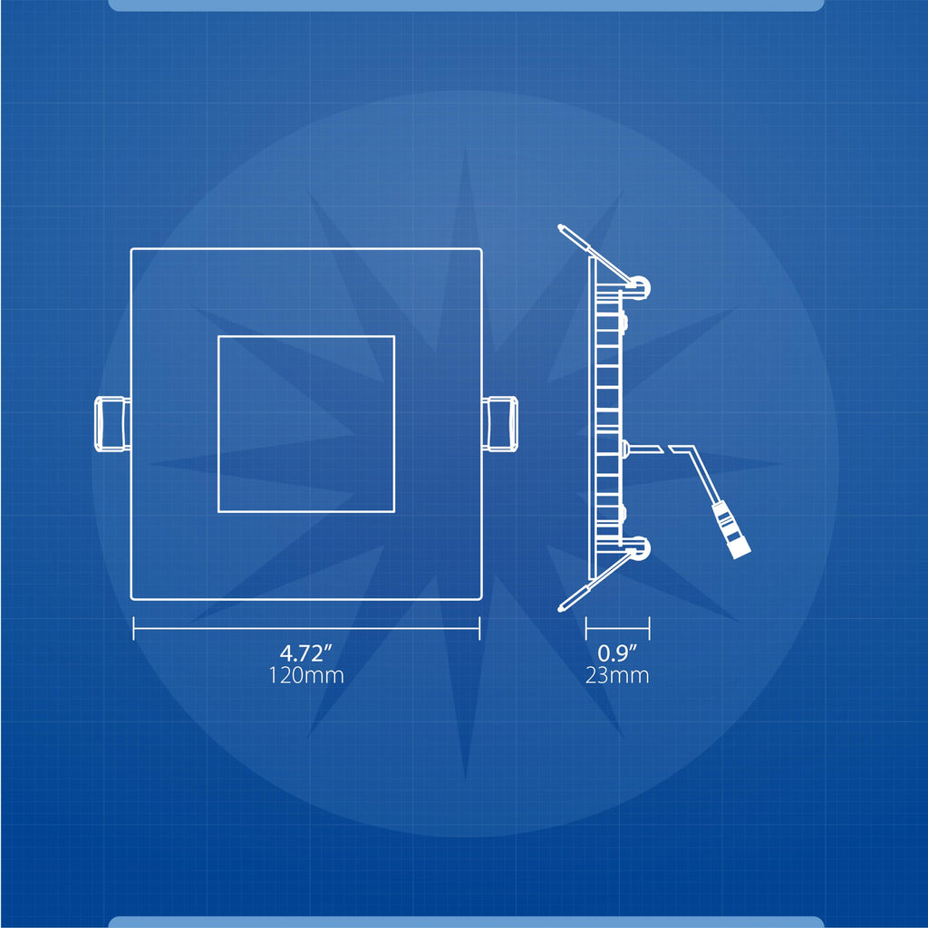 REL Selectable 4 in. Square Remodel LED Downlight Kit (24 Pack) (REL41120SSQWH-24PK), White