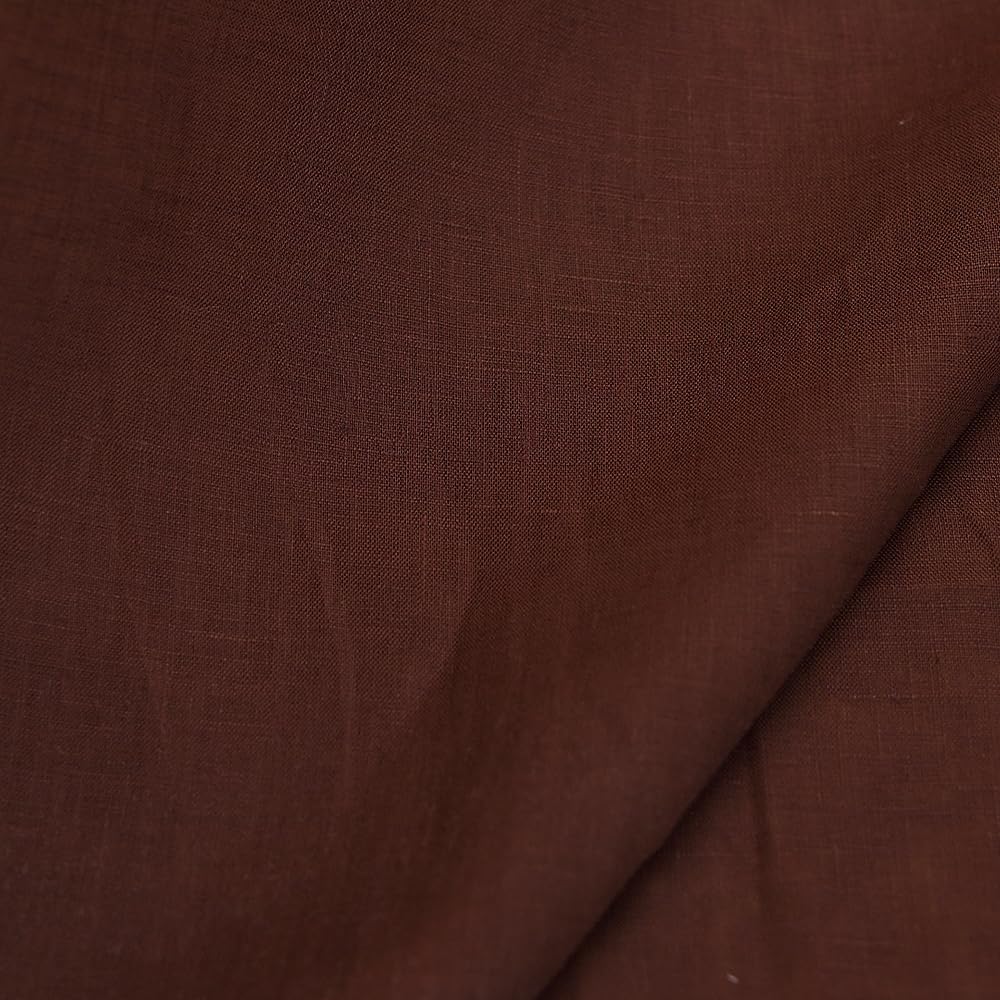 Japan Nature 100% Linen Fabric for Clothing, Home Decor, Pillow, Sofa, 55" Width, Craft by The Yard (Light Brown, 8