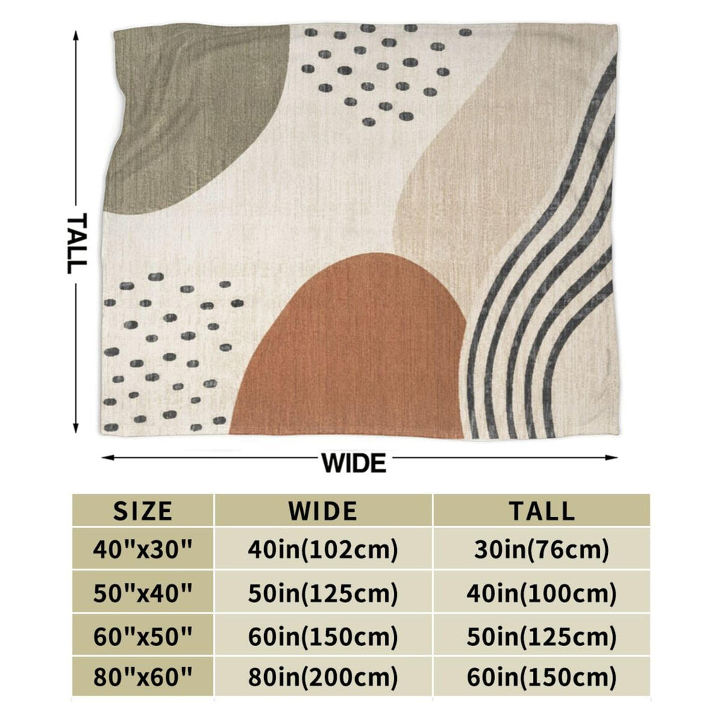 Mid Century Boho Throw Blanket 80"x60"