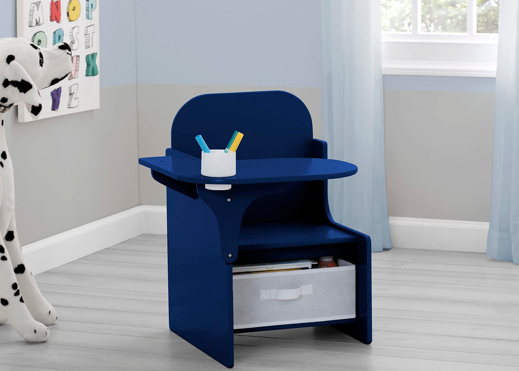 Children MySize Chair Desk with Storage Bin - Greenguard Gold Certified, Navy
