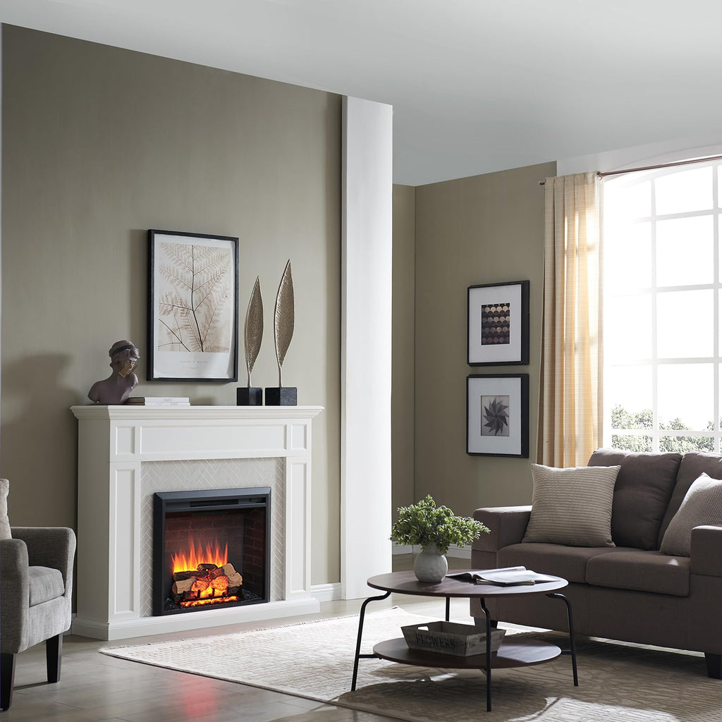 LegendFlame Carl 30" W Electric Fireplace Insert, Fireplace Heater 750/1500W, Fire Crackling Sound, Remote