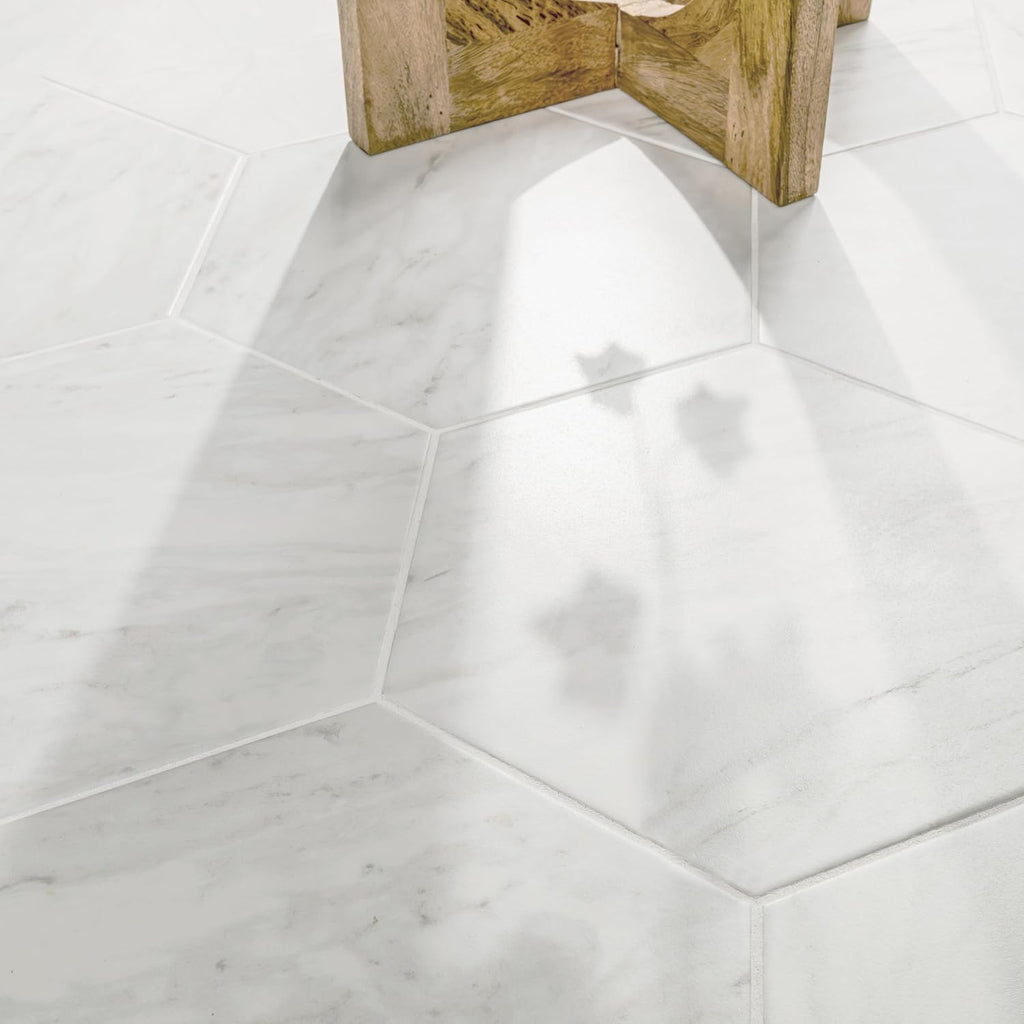 Modulo Alba 11 in. x 13 in. Matte Porcelain Hexagon Tile Flooring