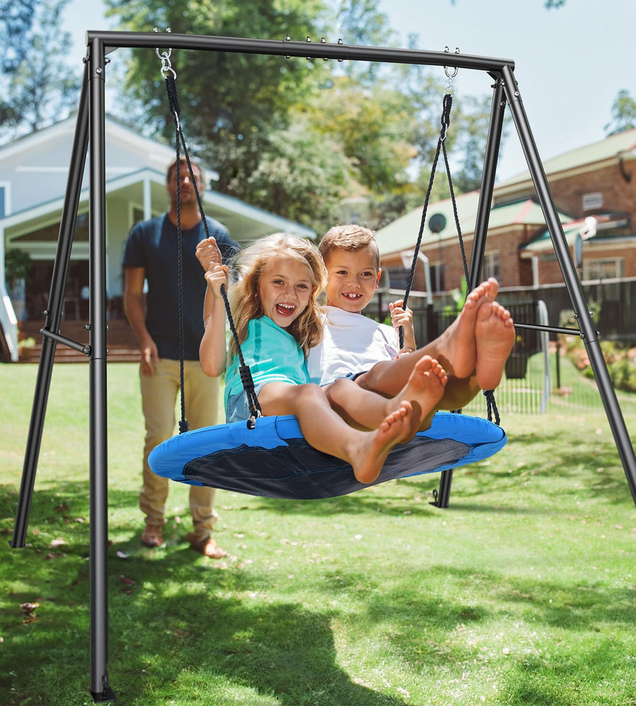 40" Saucer Swing with Stand, Heavy Duty A-Frame