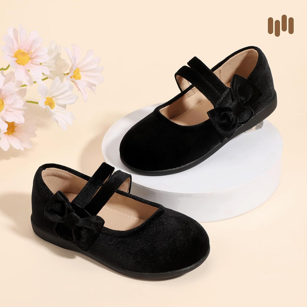 Girls Dress Shoes Toddler Little Kids Bow Ballet Flats