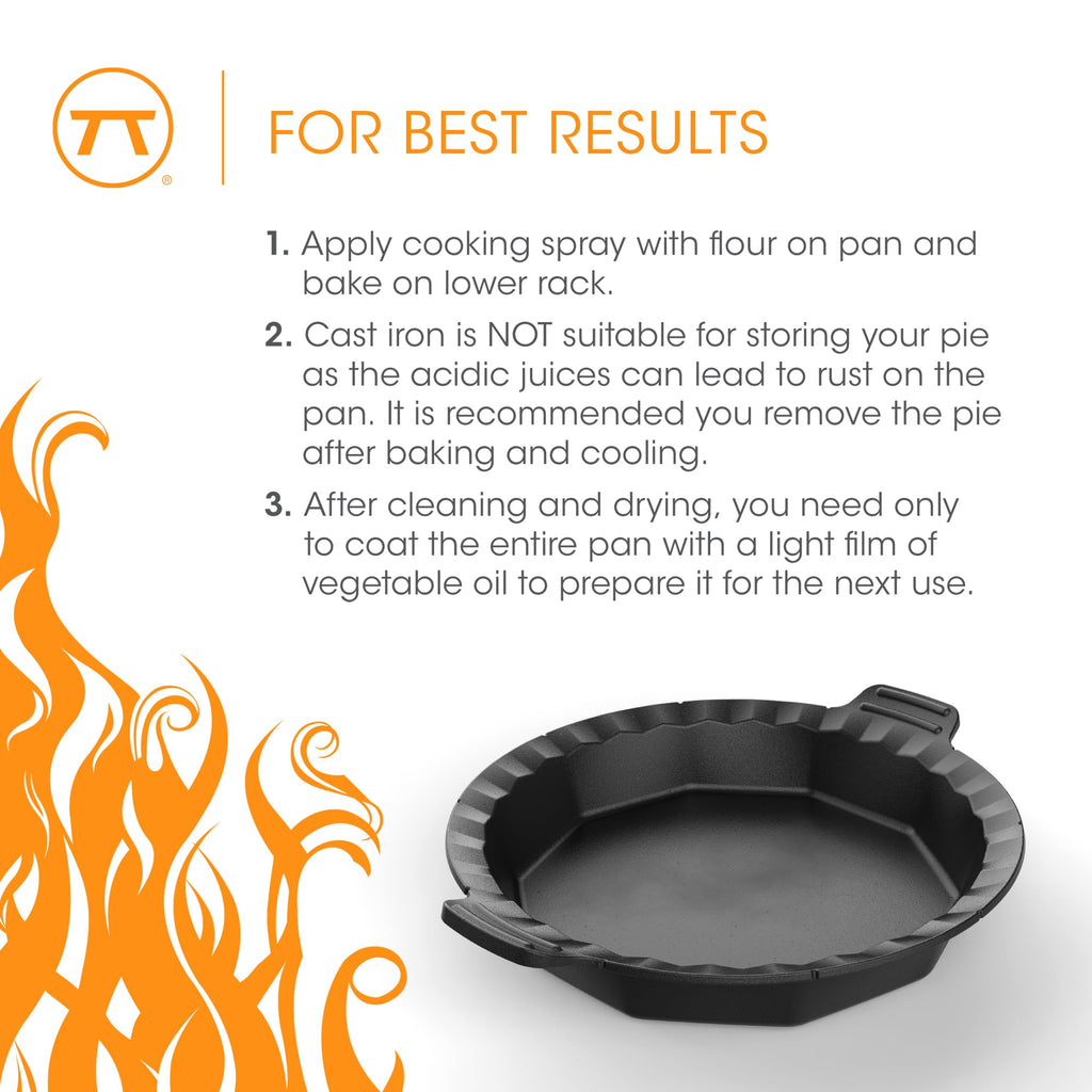 Cast Iron Grill and Oven Pie Pan, 10 Inches