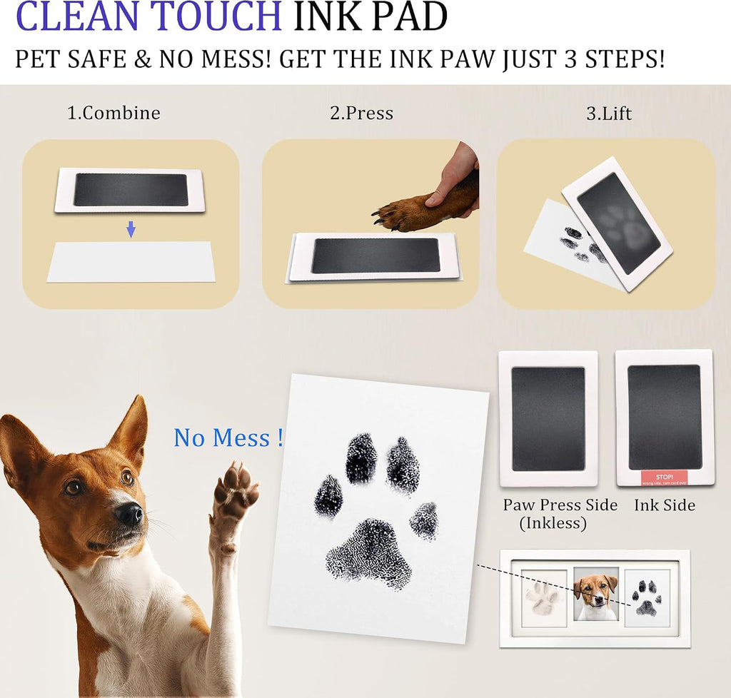 Paw Print Frame Kit, Dog/Cat Paw Print Keepsake, White