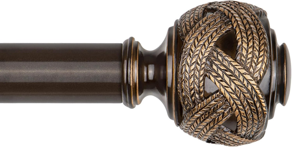 Bronze Curtain Rod, 7/8 Inch Telescoping Splicing Curtain Rods for Windows 20 to 54
